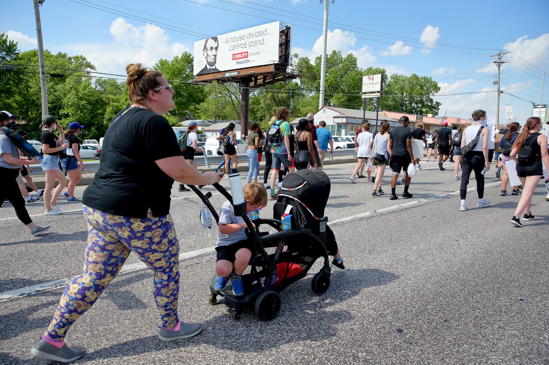 Protest march for George Floyd in St. Charles
